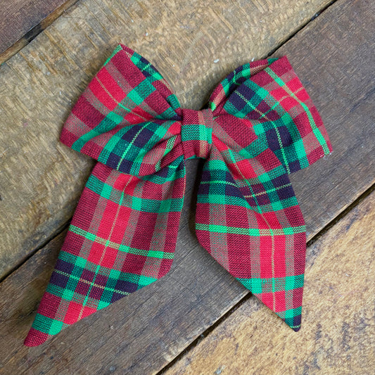 Christmas Plaid Hairbow