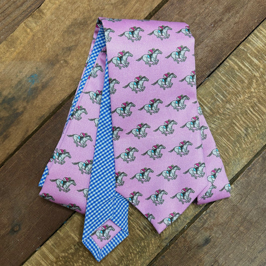 Light Pink Racehorse Necktie