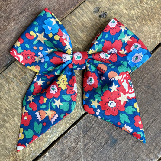 Starry Floral Hair Bow