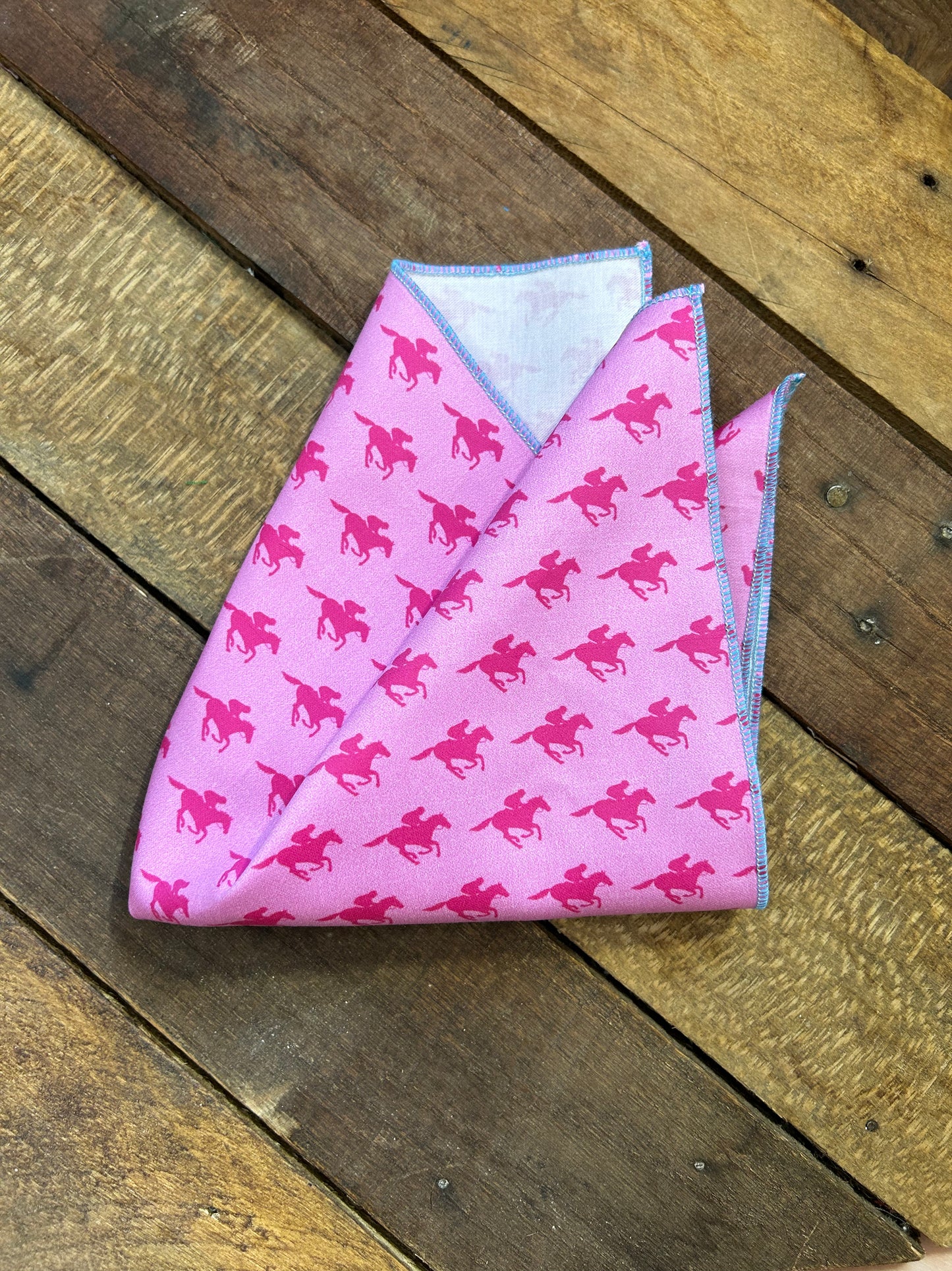 Pink on Pink Horses Pocket Squares