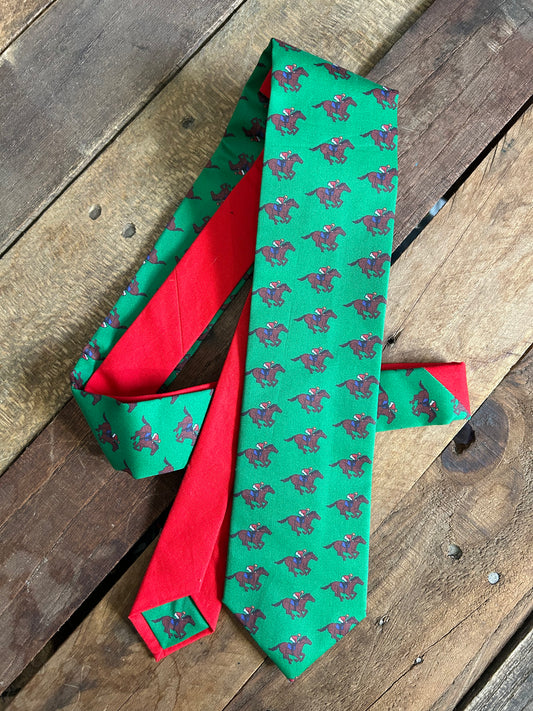 Emerald Racehorse Necktie