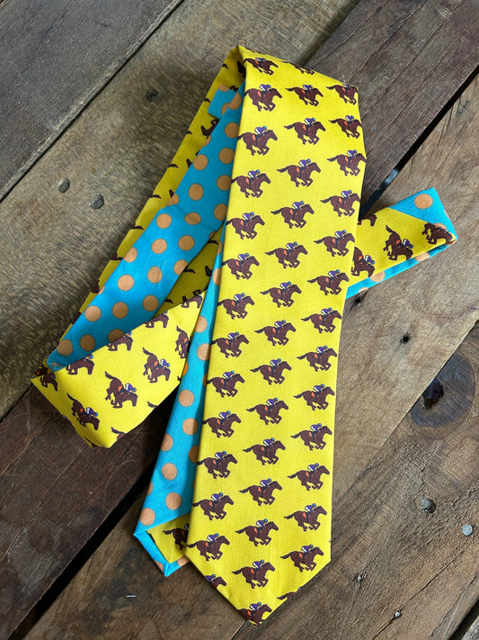 Yellow Racehorse Necktie