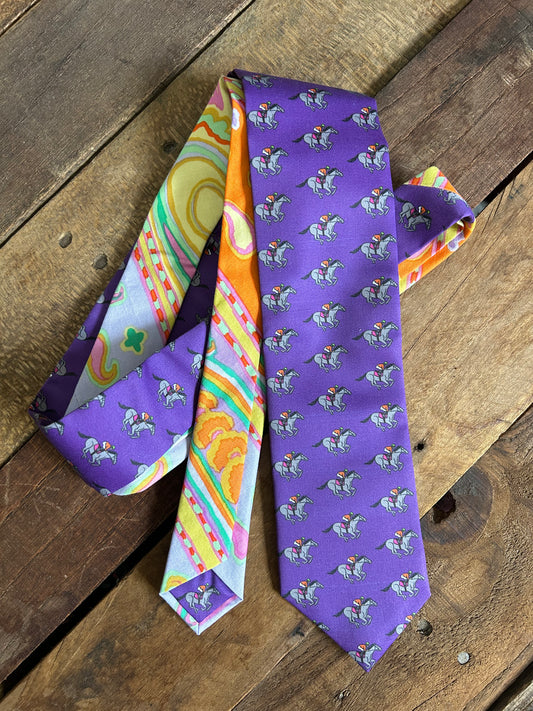 Purple Racehorse Necktie